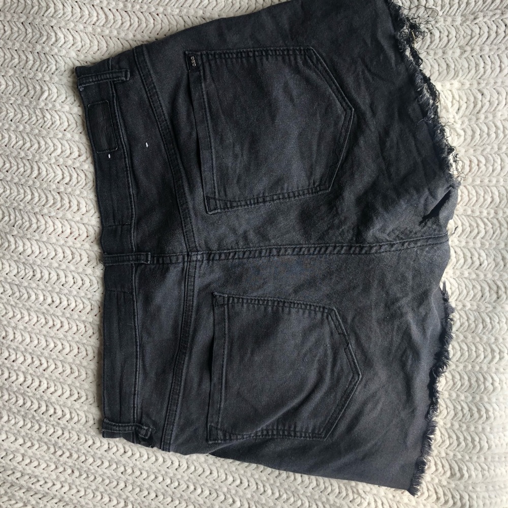 Black Garage Jean Shorts